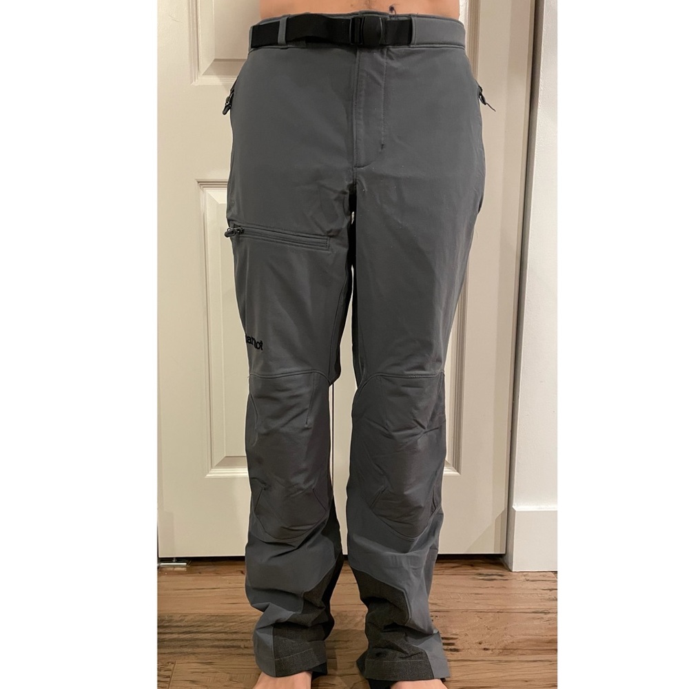 Marmot Tour Soft Shell Grey Ski Snowboard Pants 28
